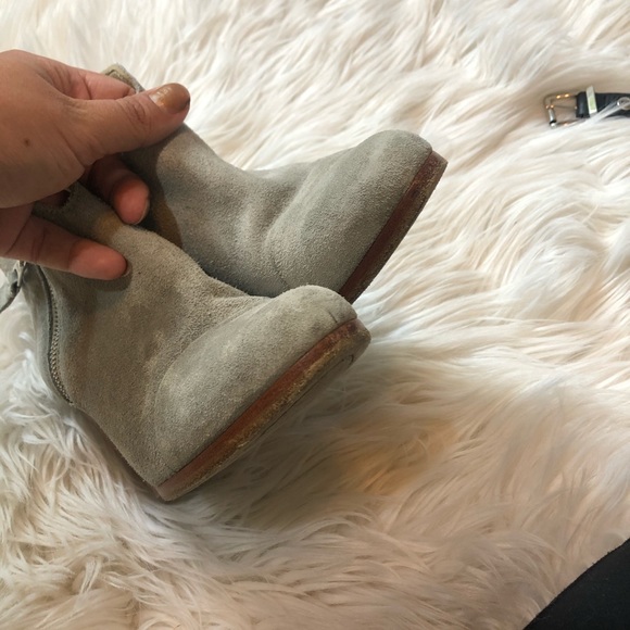 Rag & Bone Margot Grey Suede Zipper Bootie Sz 35 - Picture 6 of 10